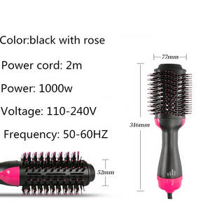 3 IN 1 HAIR BRUSH (HAIR DRYER,STRAIGHTENER & CURLER)