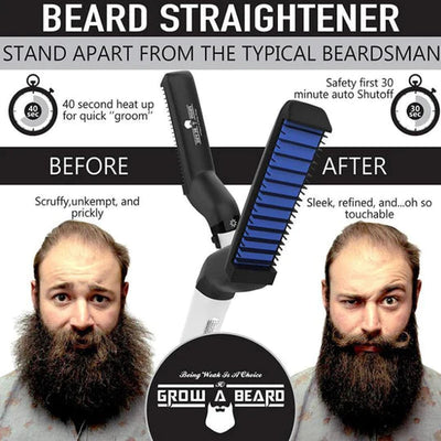 Men's Hair & Beard Straightener Brush