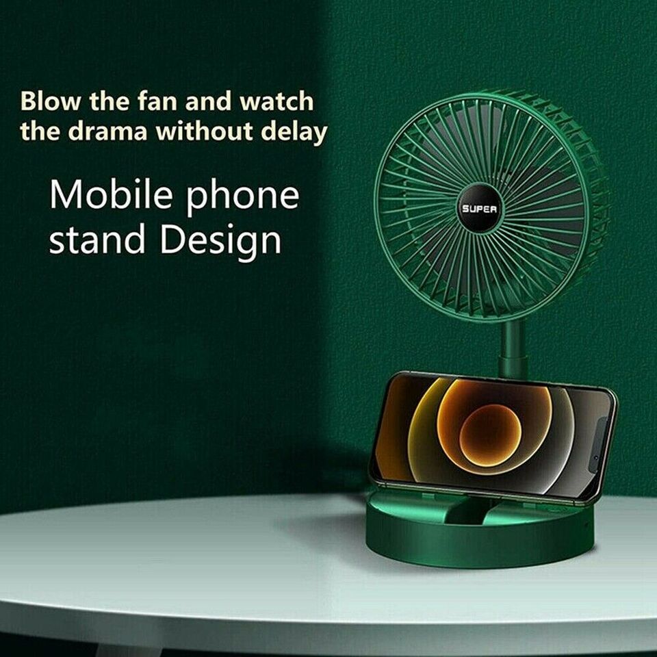 Portable Rechargeable Telescopic Folding Fan