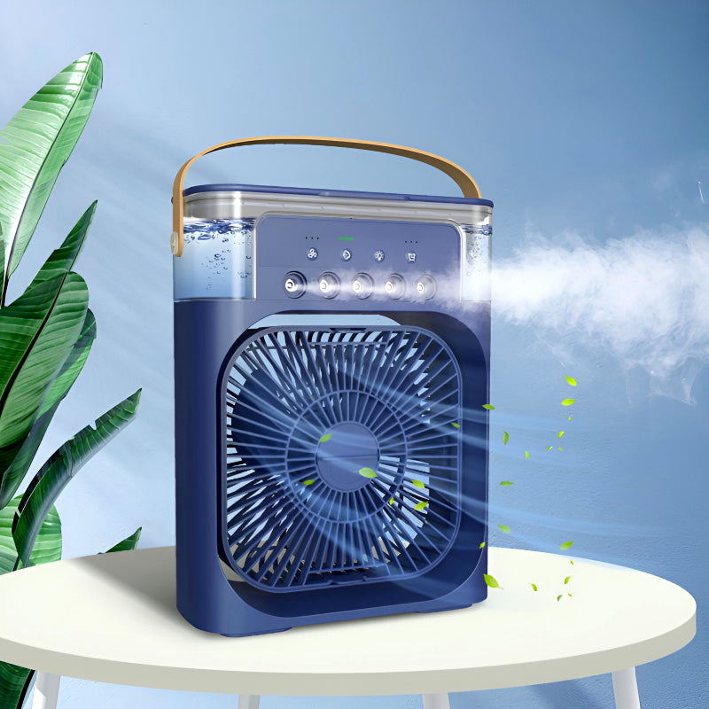 4-In-1 Multi-Functional Portable Air Humidifier Cooling USB Fan With 7-Color